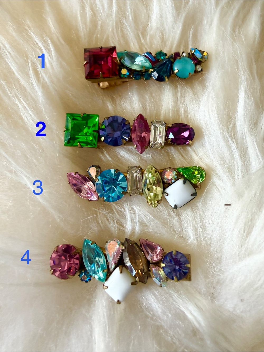Colorful Rhinestone Hair Clip